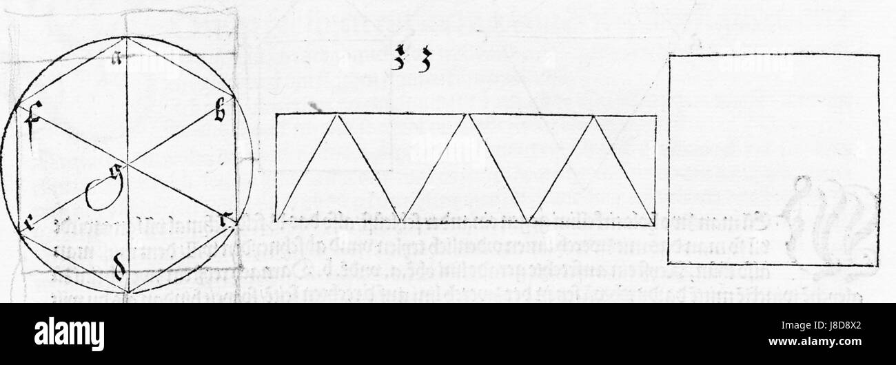 « Underweysung der Messung » (instruction in Measurement) d'Albrecht DÃ¼rerâ€ ™ est un travail important en histoire mathématique et artistique. Cette illustration de la page 075 offre un aperçu de l'approche détaillée de DÃ¼rerâ€™à la géométrie et à la mesure, mêlant art et science à la Renaissance. Banque D'Images