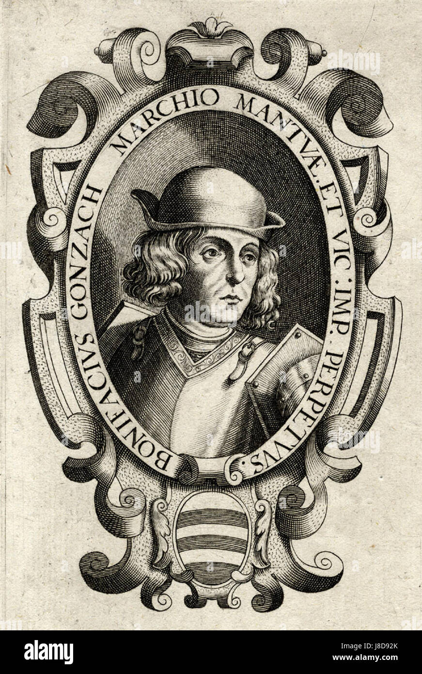 Les Portraits de Gonzaga G 0276 III 091 sont une œuvre d'art ou une série de portraits mettant en valeur la famille Gonzaga, peut-être de la Renaissance. Il donne un aperçu de l'influence de la famille et de son rôle dans la culture historique européenne. Banque D'Images