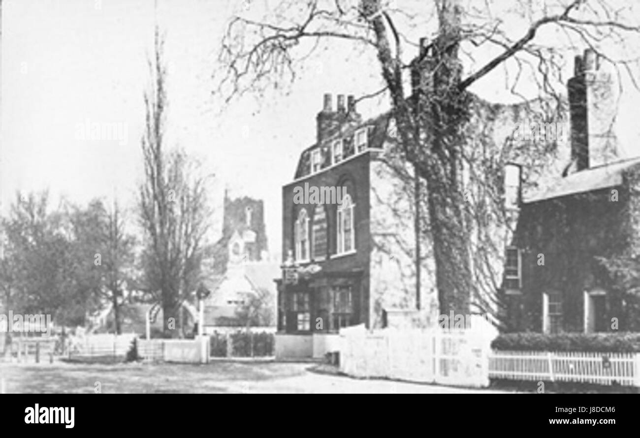 Hornsey High Street en 1873 était un endroit clé dans le nord de Londres, connu pour son rôle dans le développement de la région à la fin du XIXe siècle. L'image offre un instantané de la vie urbaine et de l'architecture de l'époque. Banque D'Images
