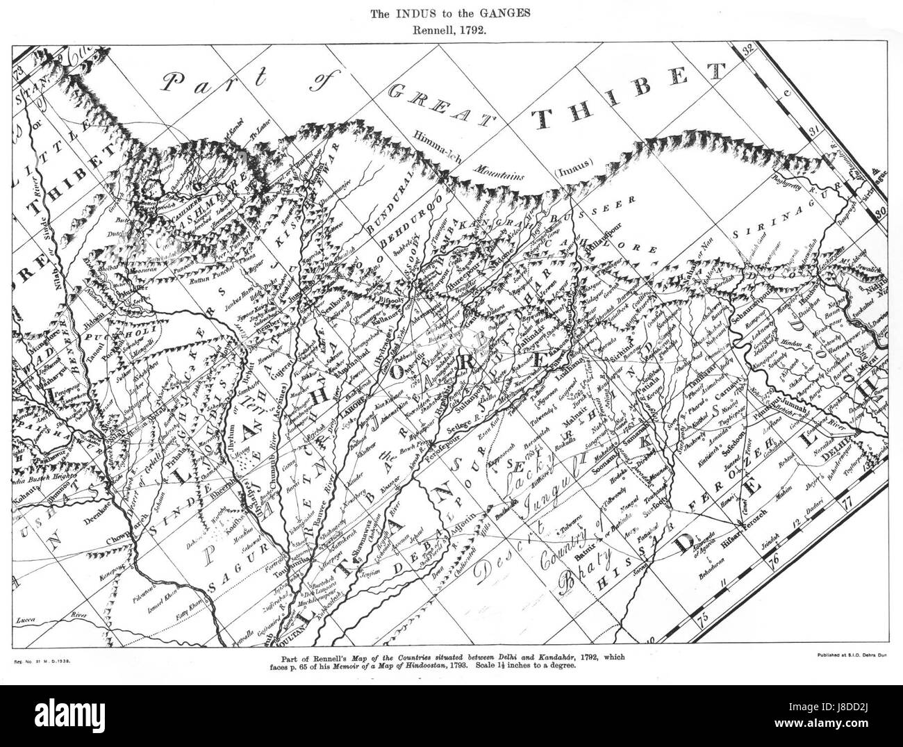 En 1792, le Ladakh était une région d'importance politique et culturelle, située dans la partie nord du sous-continent indien. Il a une histoire riche façonnée par sa géographie unique et ses interactions avec les régions voisines. Banque D'Images