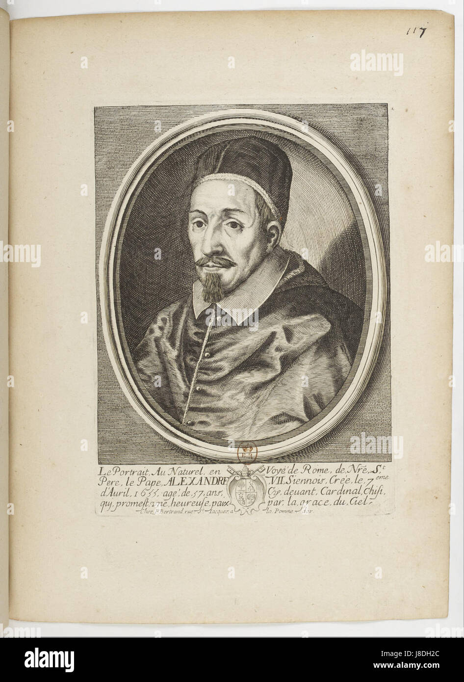 Par Nicolas de Larmessin Estampes.f125.Alexandre VII, pape Banque D'Images