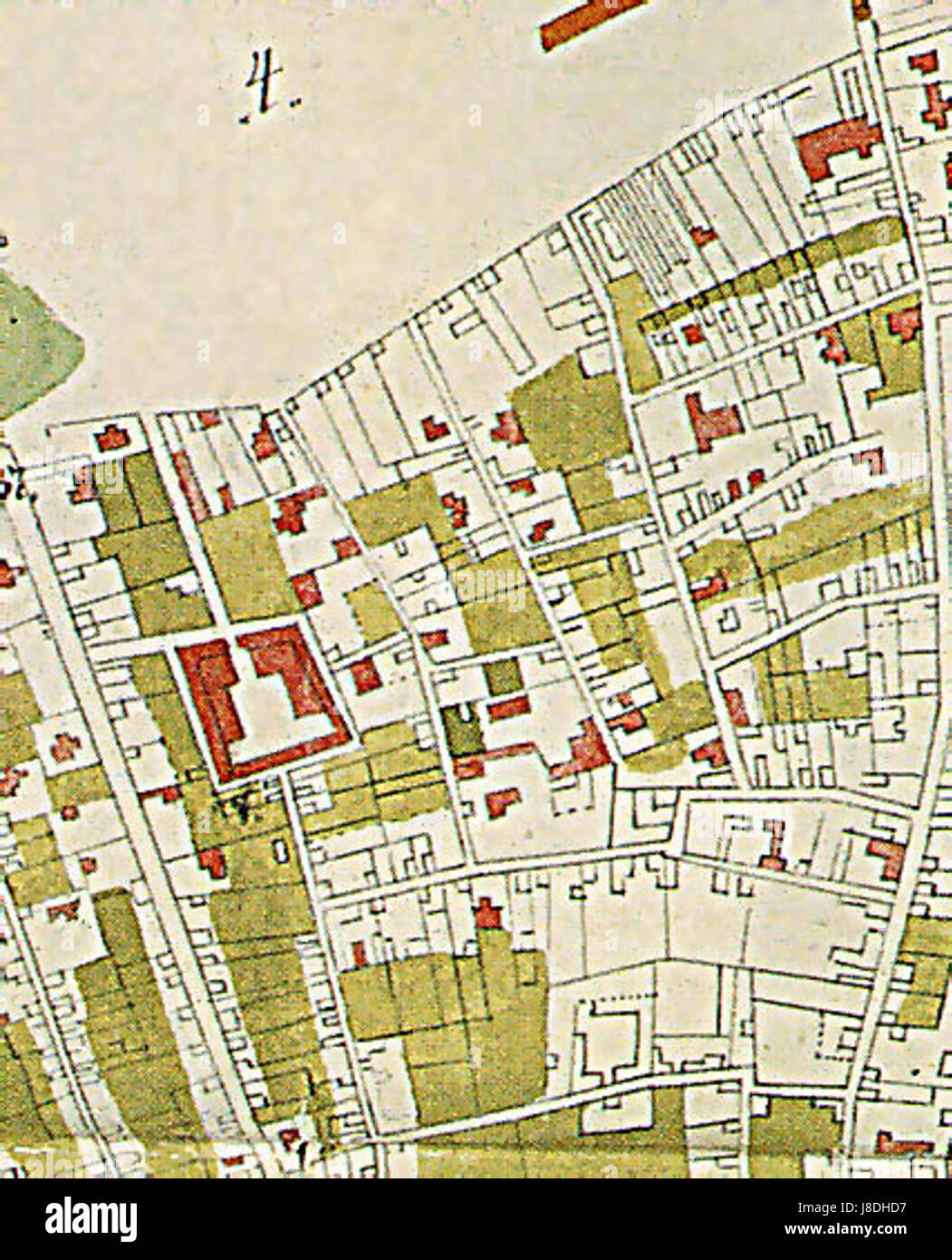 La carte de Kadashi de 1760 est un document géographique historique qui montre la disposition de la région, reflétant potentiellement les divisions territoriales ou administratives au cours de cette période. Banque D'Images