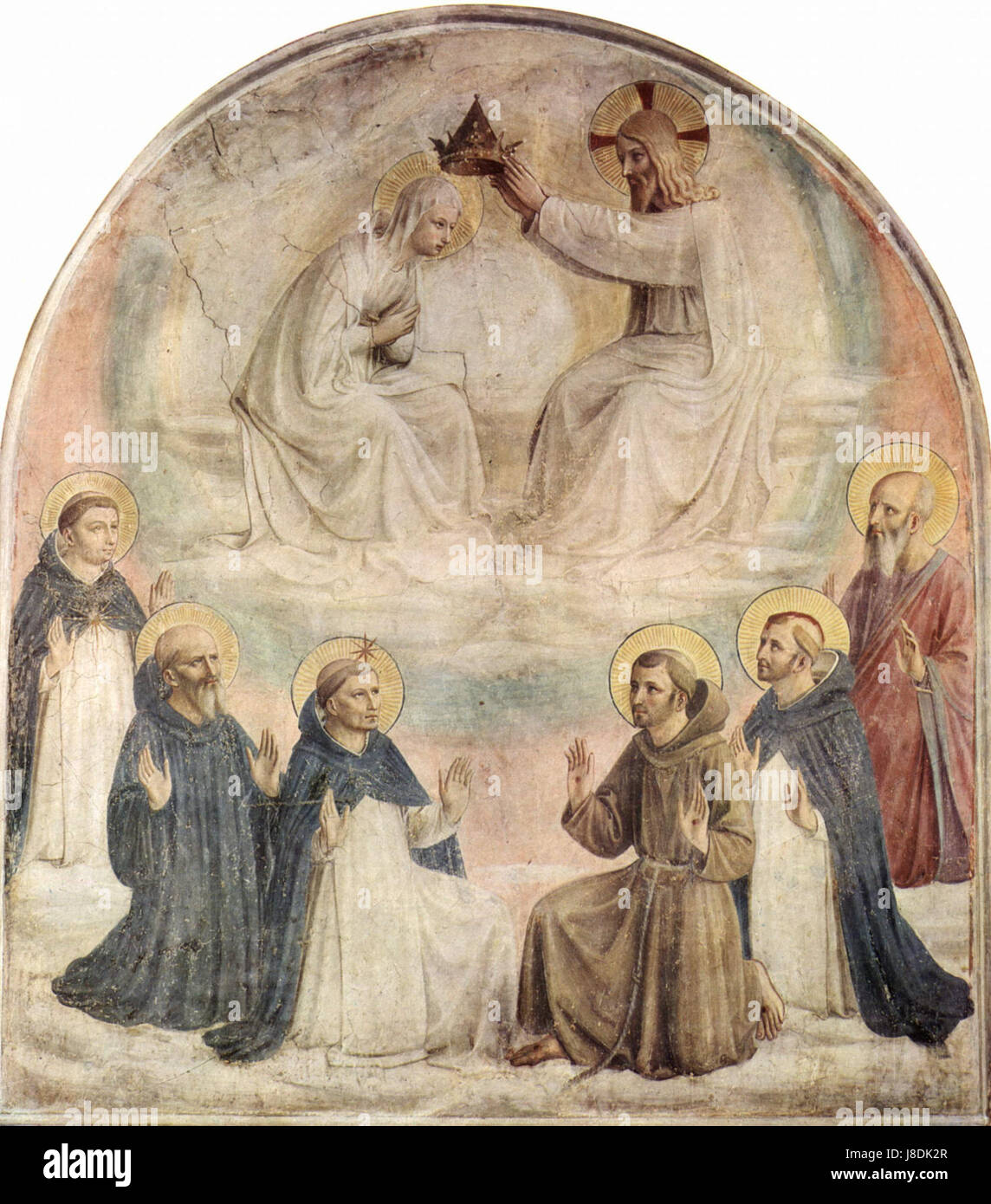 FRA Angelico était un peintre italien connu pour ses œuvres religieuses et ses fresques. Ses œuvres les plus célèbres comprennent des retables, qui représentent des scènes de la vie du Christ et de la Vierge Marie. Son travail demeure une contribution importante à Renaissance élargie Banque D'Images