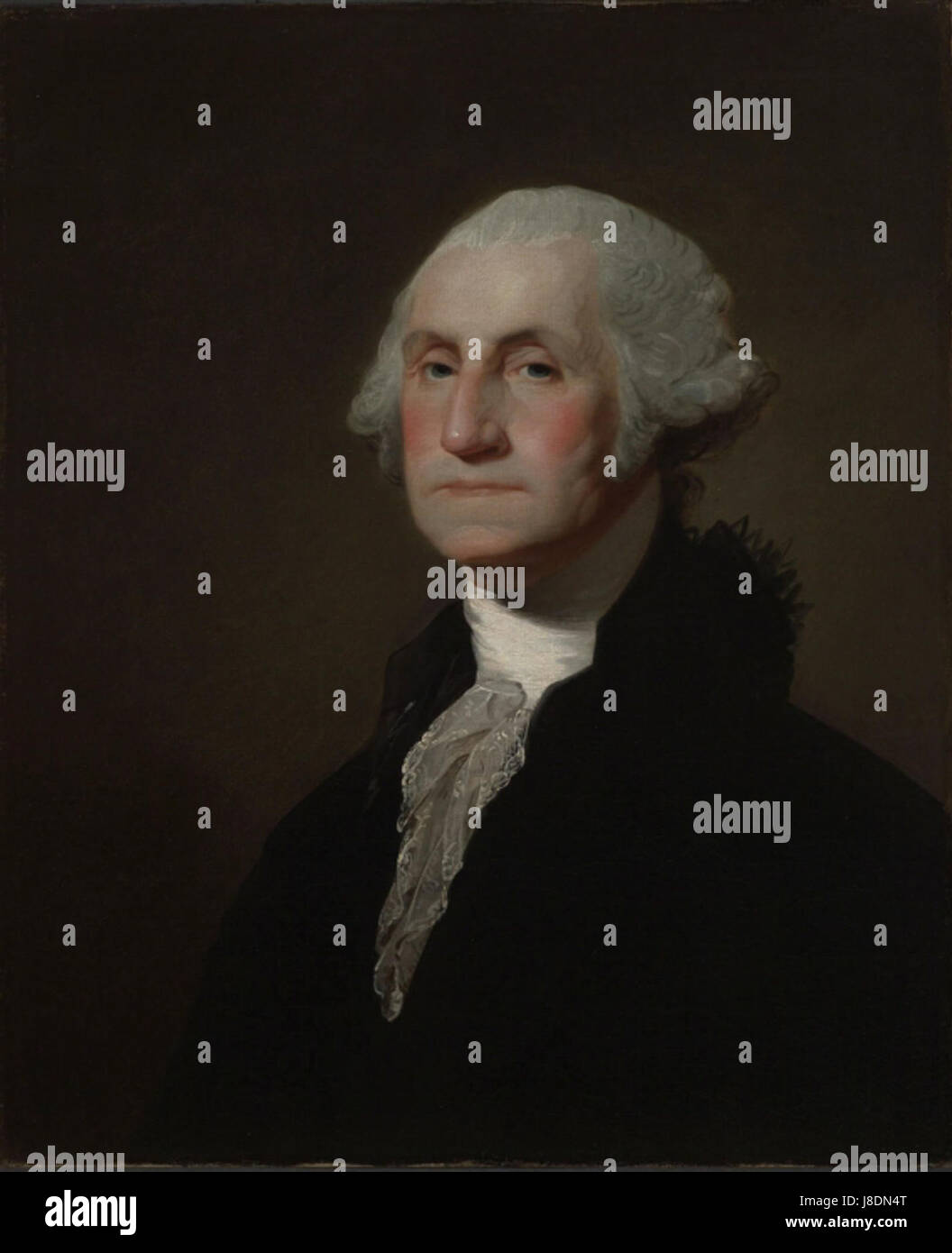 Le portrait de George Washington de Gilbert Stuart, conservé à la Yale University Art Gallery, est l'un des portraits américains les plus célèbres, capturant la première image digne du président américain. Banque D'Images