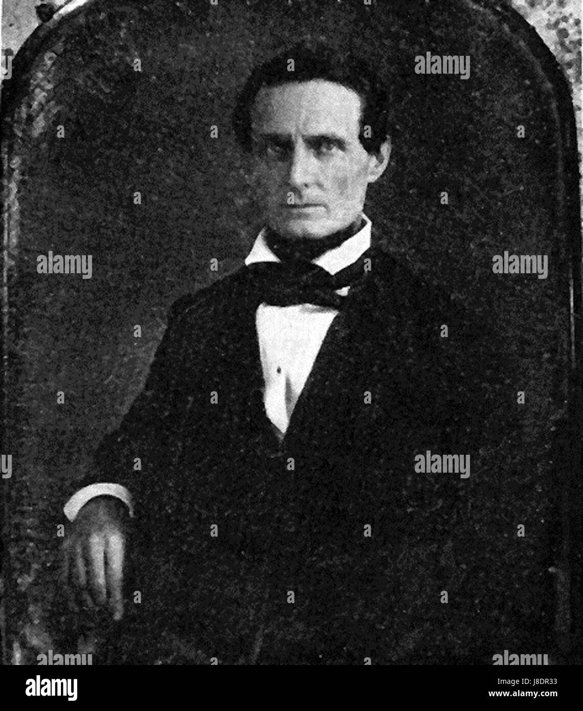 Un portrait de Jefferson Davis, le président de la Confédération pendant la guerre de Sécession, pris en 1847. Cette image capture sa ressemblance pendant l'ère pré-guerre civile. Banque D'Images
