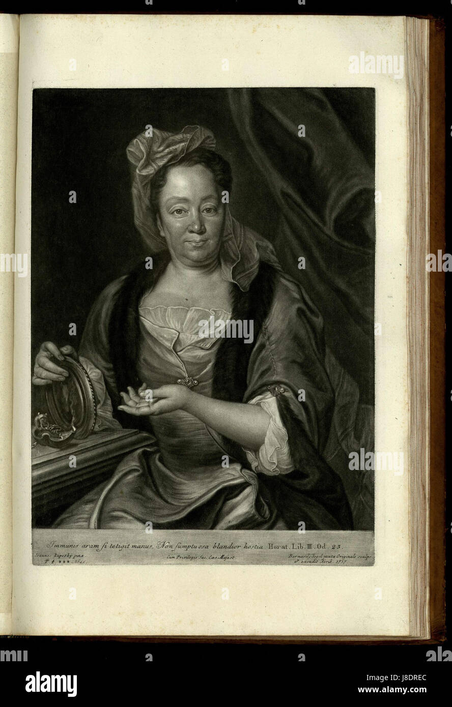 Cette image fait référence à une collection d’œuvres d’Ioannis Kupezky, artiste incomparable, mettant en valeur ses peintures et portraits, mis en valeur par les contributions de Valentin Daniel Preisler et Bernhard Vogel à partir de 1745. Banque D'Images