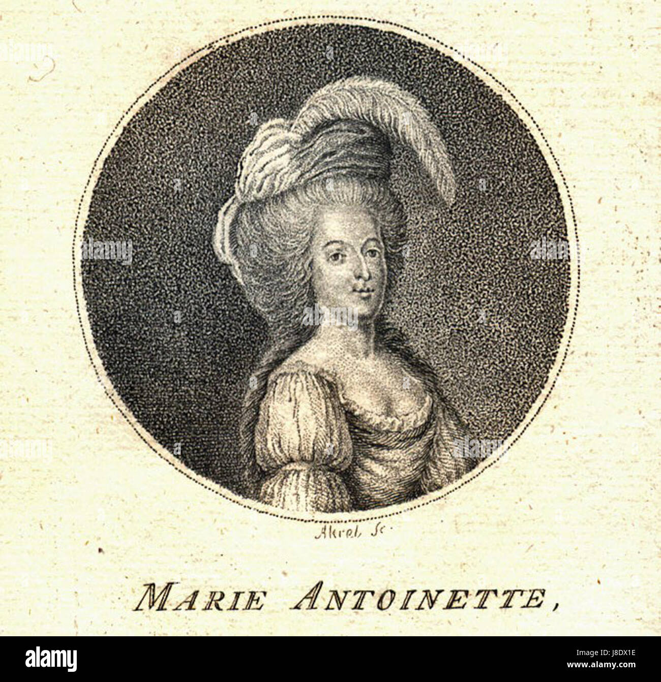 Marie Antoinette punktgravyr Banque D'Images
