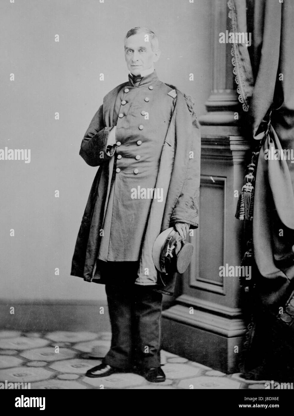 Une photographie du major Robert Anderson, prise par le célèbre photographe Mathew Brady pendant la guerre de Sécession, capturant la figure éminente dans son uniforme militaire. Banque D'Images