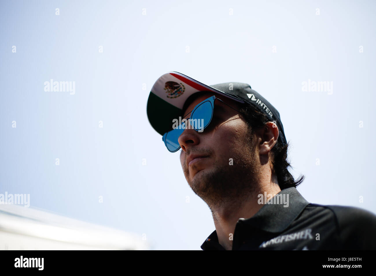 Monte Carlo, Monaco. 28 mai, 2017. Sergio Perez du Mexique et Sahara Force India F1 Team teamF1 Marche avant Grand Prix de Formule 1 de Monaco, Monte Carlo. Crédit : Stefano Arcaro/Alamy Live News Banque D'Images