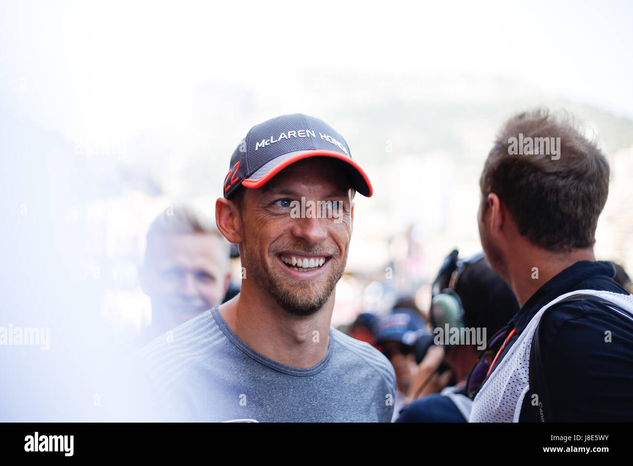 Monte Carlo, Monaco. 28 mai, 2017. Bouton Janson sourit avant de course de la Formule 1 Grand Prix de Monaco, Monte Carlo. Crédit : Stefano Arcaro/Alamy Live News Banque D'Images