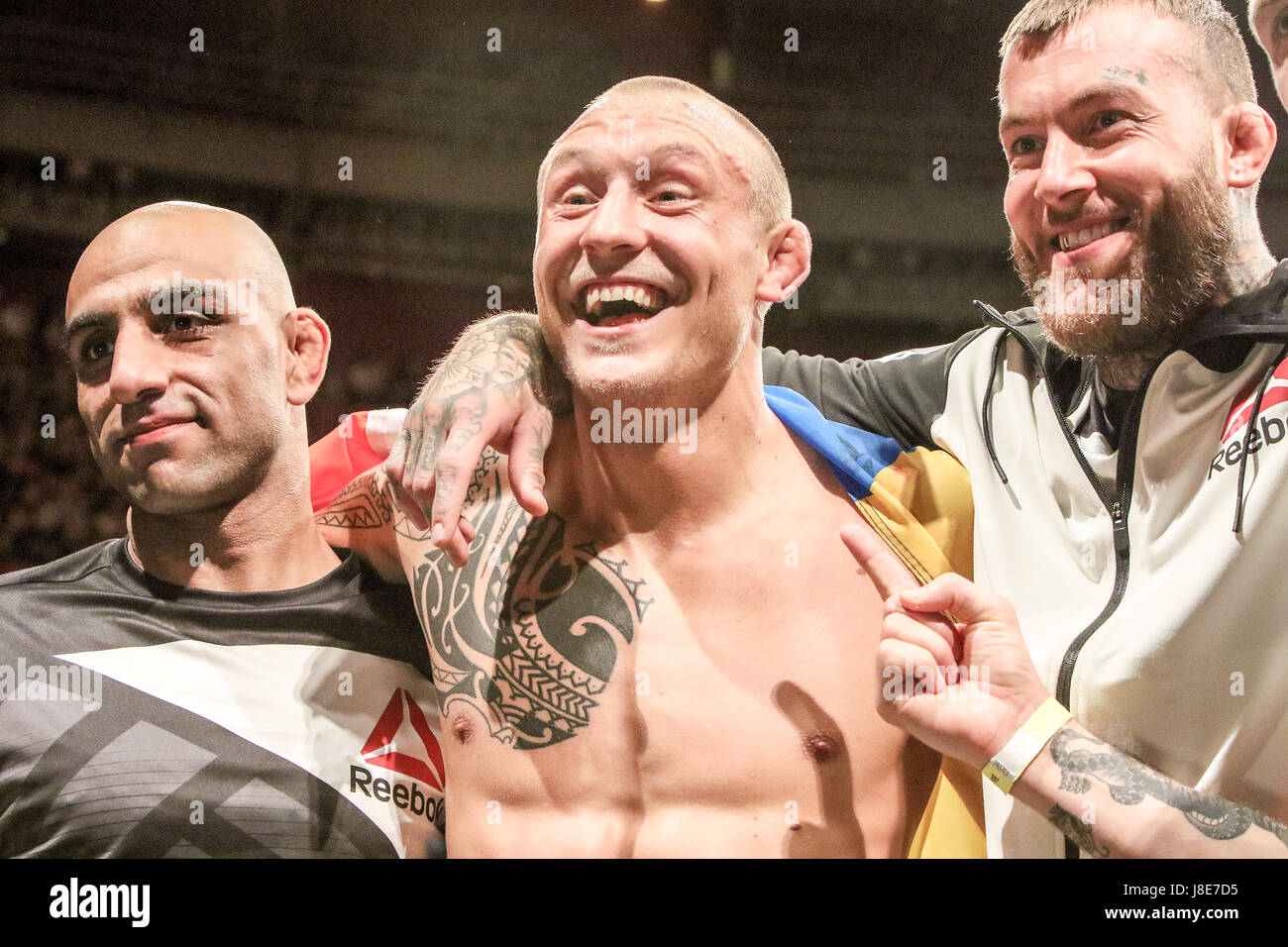 Ericsson Globe, Stockholm, Suède. 28 mai, 2017. Jack Nicholson Hermansson bat Alex lors de l'UFC Fight Night Crédit : Stockholm Dan Cooke/ Alamy Live News Banque D'Images