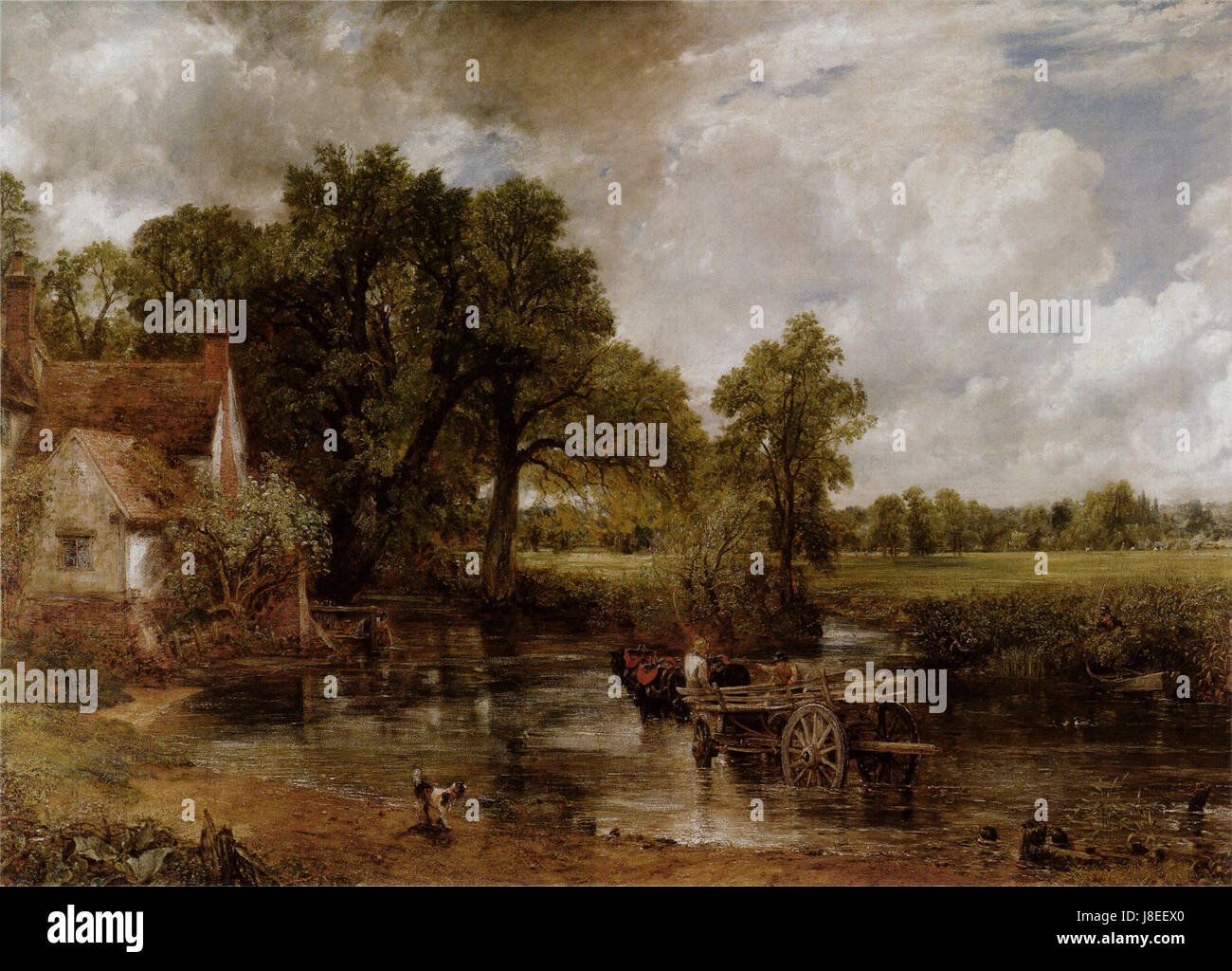 Portrait du célèbre peintre paysagiste anglais John Constable, connu pour ses représentations de la campagne anglaise, en particulier ses œuvres sur les paysages ruraux et la nature. Banque D'Images