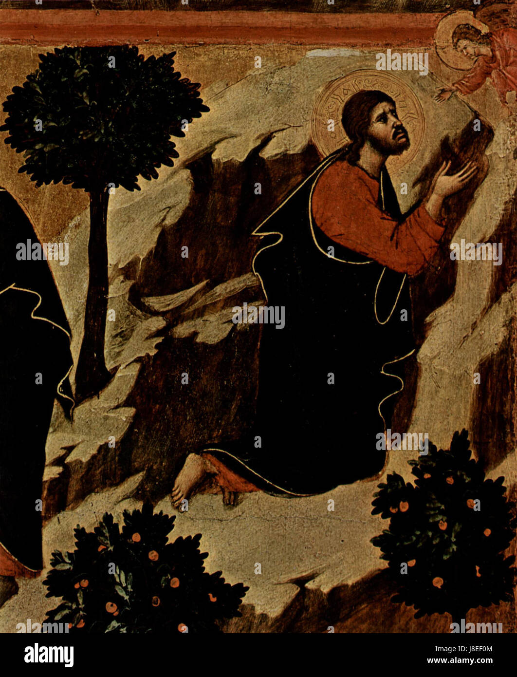 Duccio di Buoninsegna, peintre italien du XIIIe siècle, est célébré pour ses contributions à la Renaissance italienne Ses œuvres sont connues pour leurs thèmes religieux détaillés et l'utilisation de couleurs vibrantes. Banque D'Images