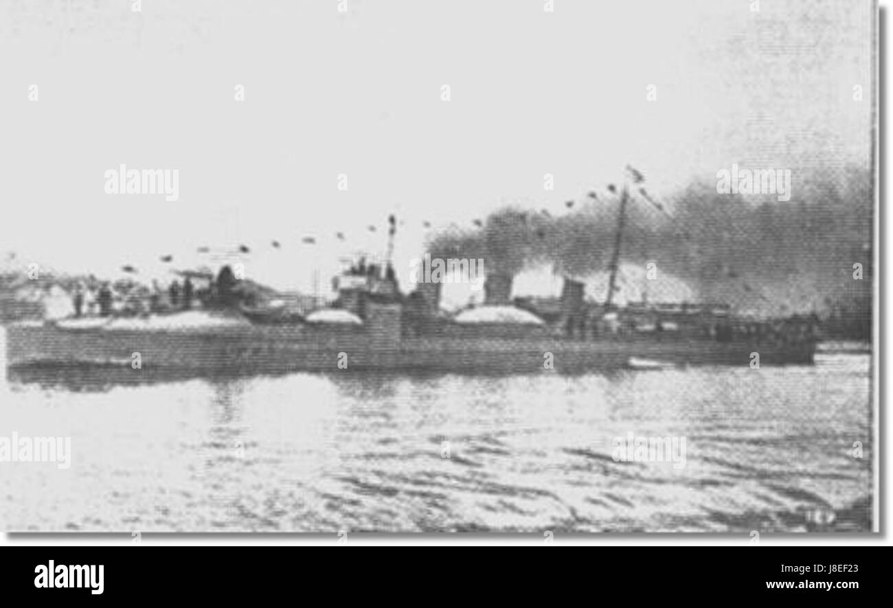 Le destroyer grec Niki était un navire de la marine hellénique. Il a servi dans diverses opérations militaires et est une partie importante de l'histoire navale grecque, reflétant la force maritime du pays pendant sa période opérationnelle. Banque D'Images