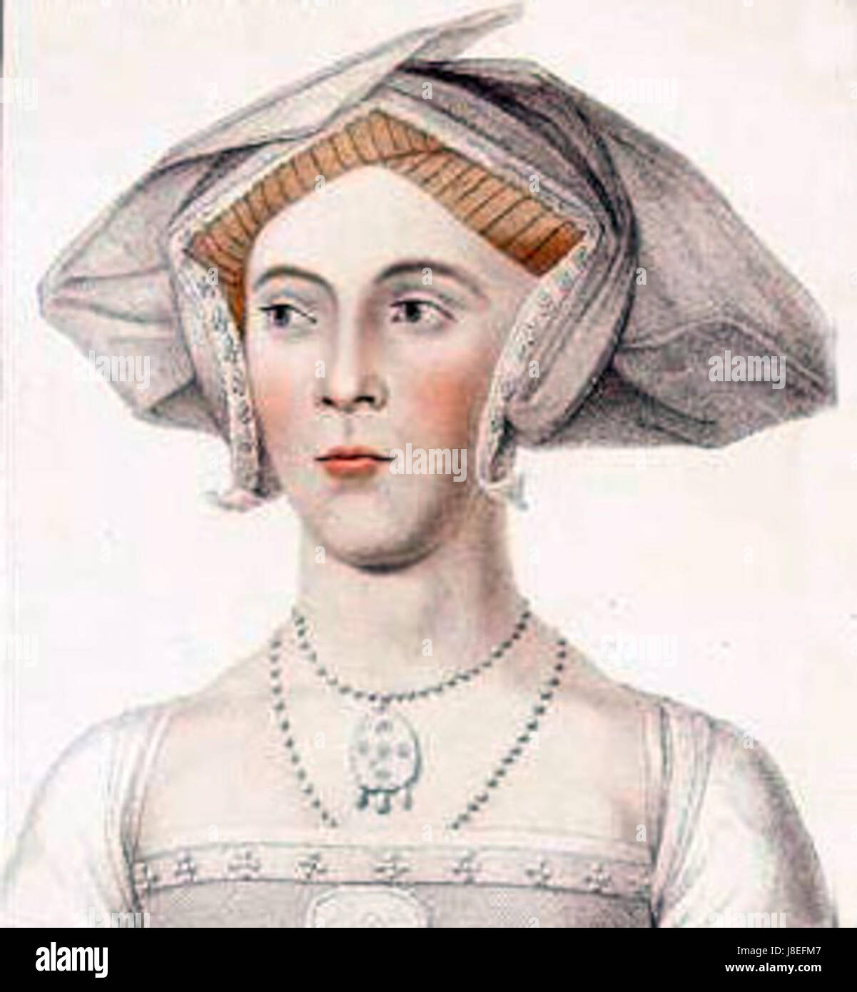 Femme Meutas par Bartolozzi après Holbein DYK Banque D'Images