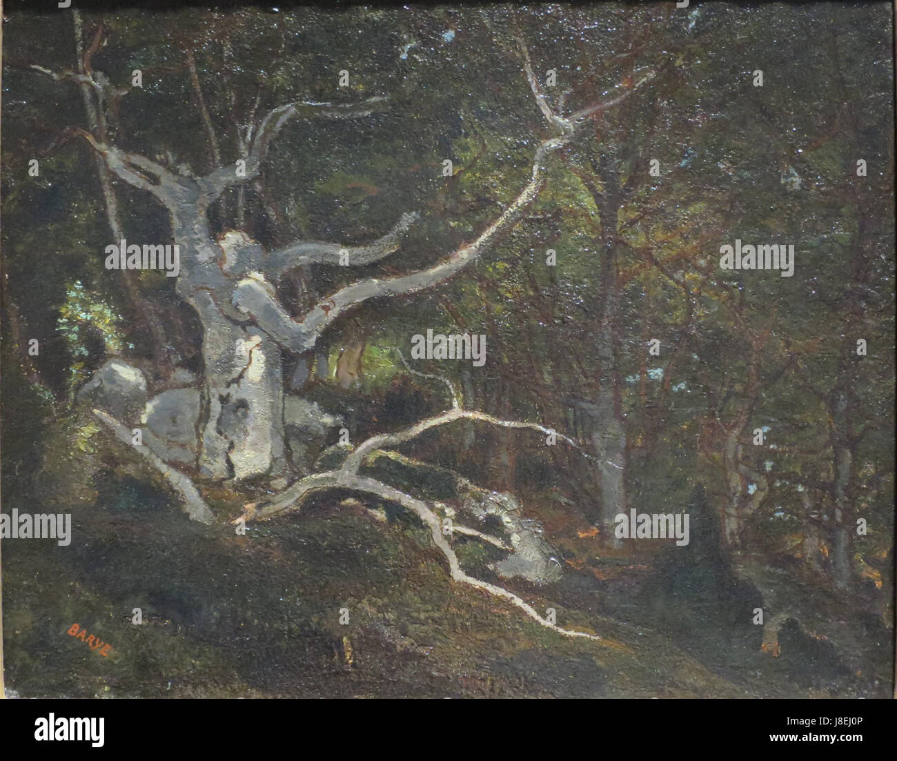 Forêt de Fontainebleau, la "Reine Blanche" par Antoine Louis Barye, High Museum Banque D'Images