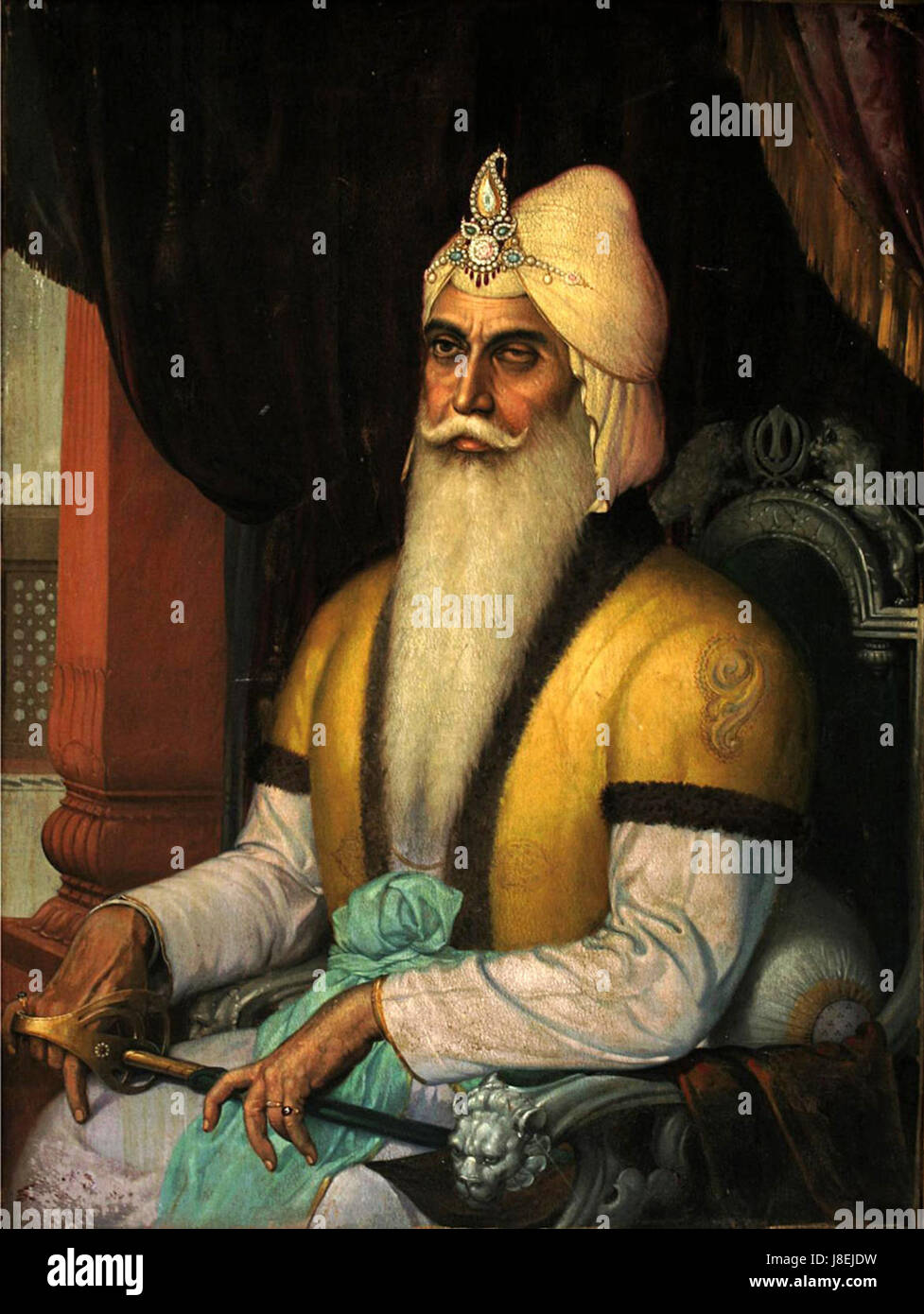 Maharaja Ranjit Singh, empereur de l'Empire Sikh Banque D'Images