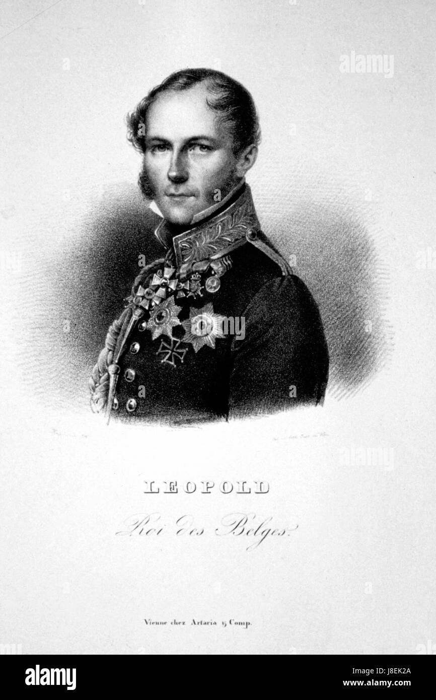 Léopold I. von Belgien Litho 02 Banque D'Images