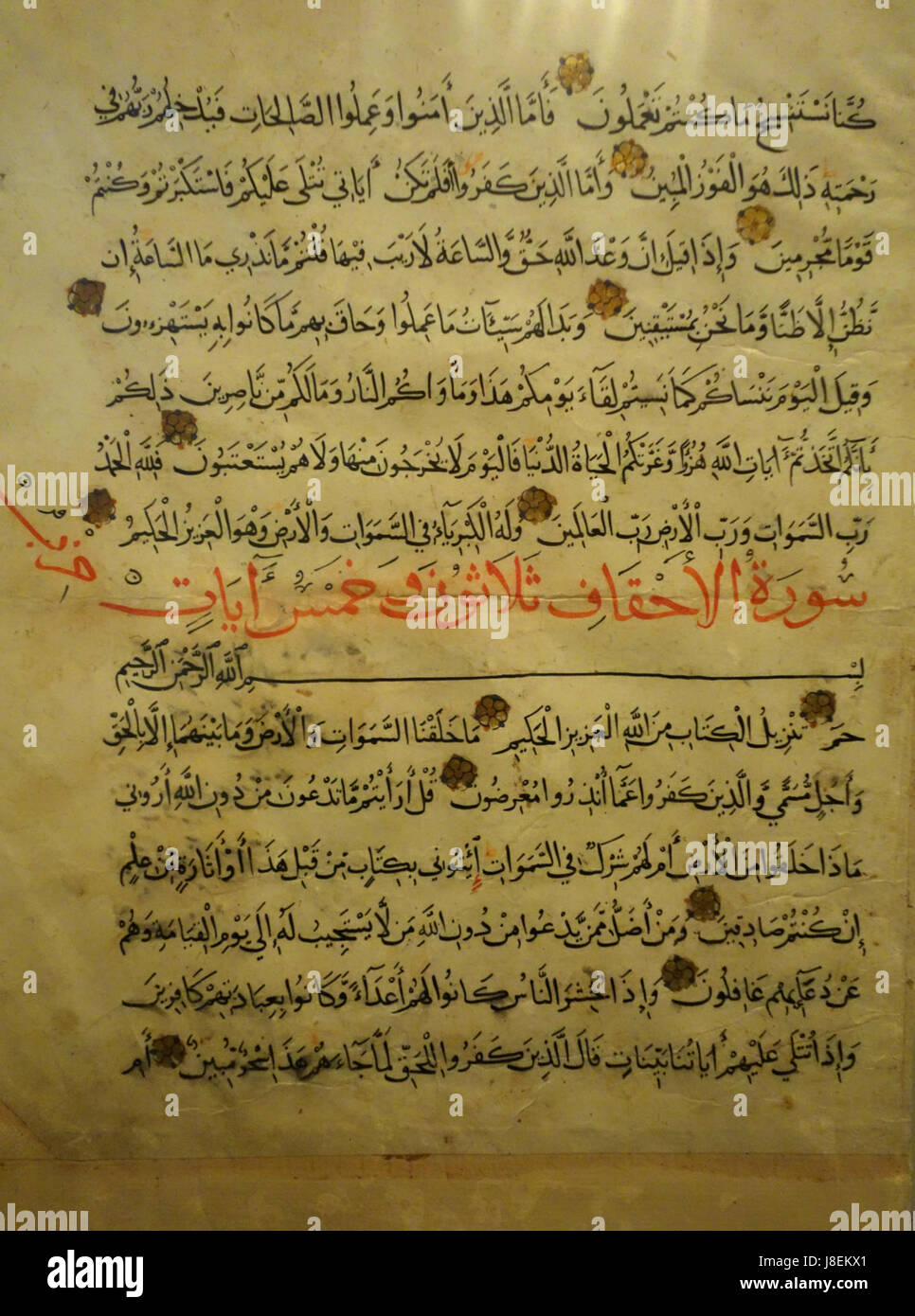 Coran page, Le Caire, Égypte, 1160 ANNONCE Robert C. Williams DSC00419 Paper Museum Banque D'Images Coran page, Le Caire, Égypte, 1160 ANNONCE Robert C. Williams DSC00419 Paper Museum Banque D'Images