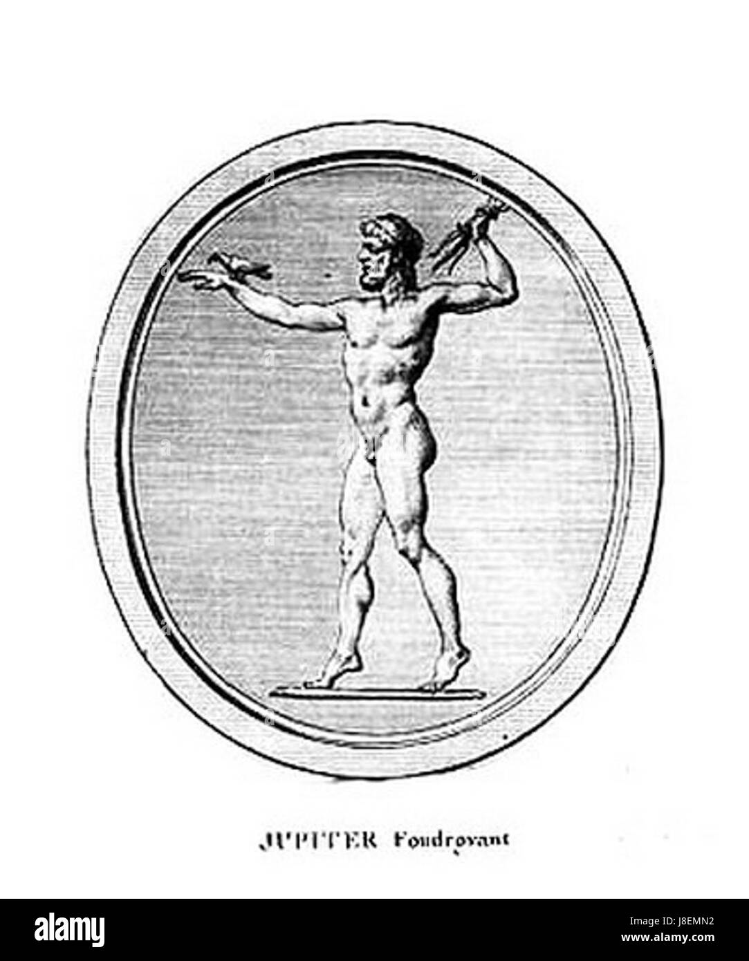 Le Jupiter Foudroyant était un navire de 74 canons de la marine française, remarquable pour son rôle pendant les guerres de la Révolution française. C'était l'un des plus grands navires de son temps, connu pour sa puissance de feu et ses capacités de combat. Banque D'Images