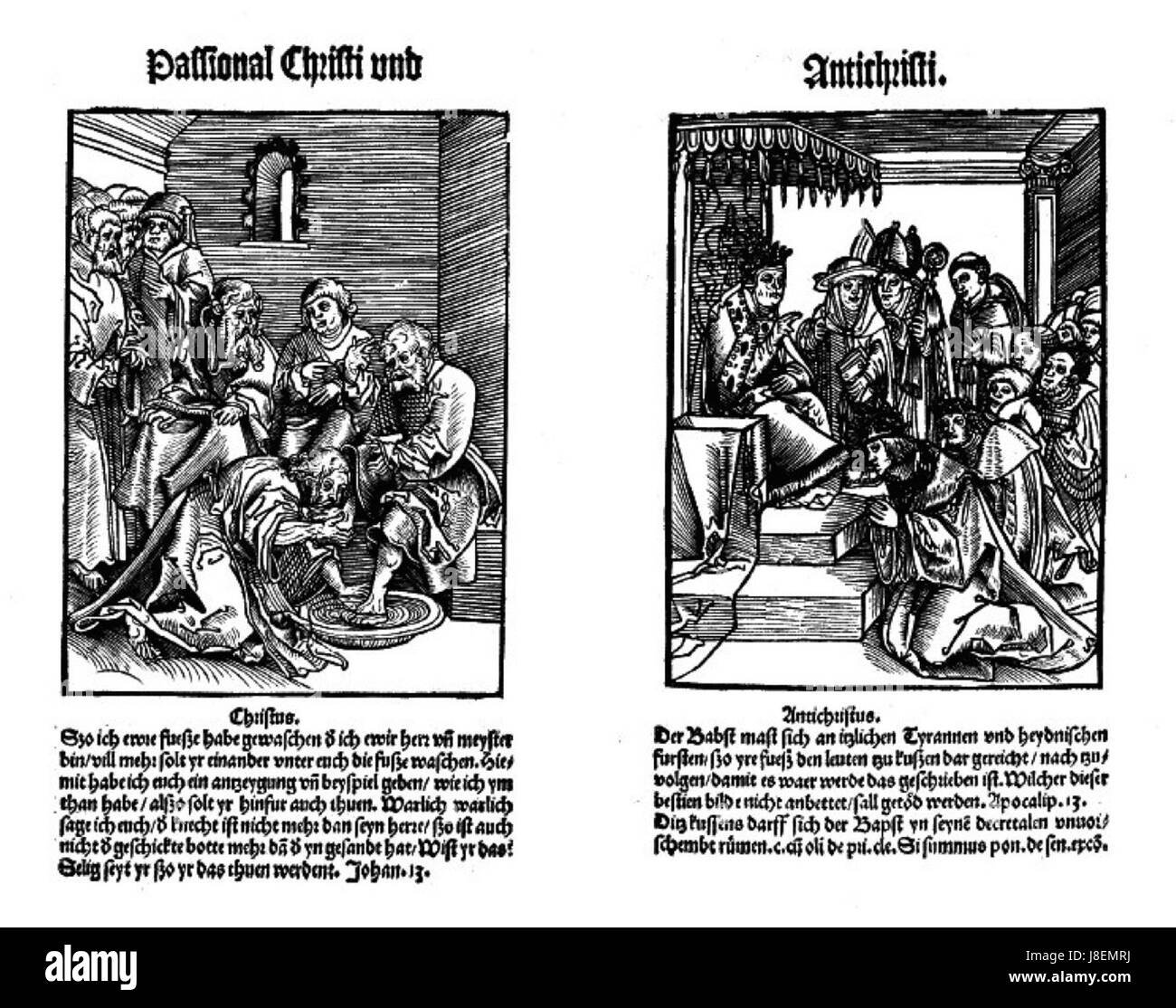 Lucas Cranach (I) Le lavement des pieds Banque D'Images