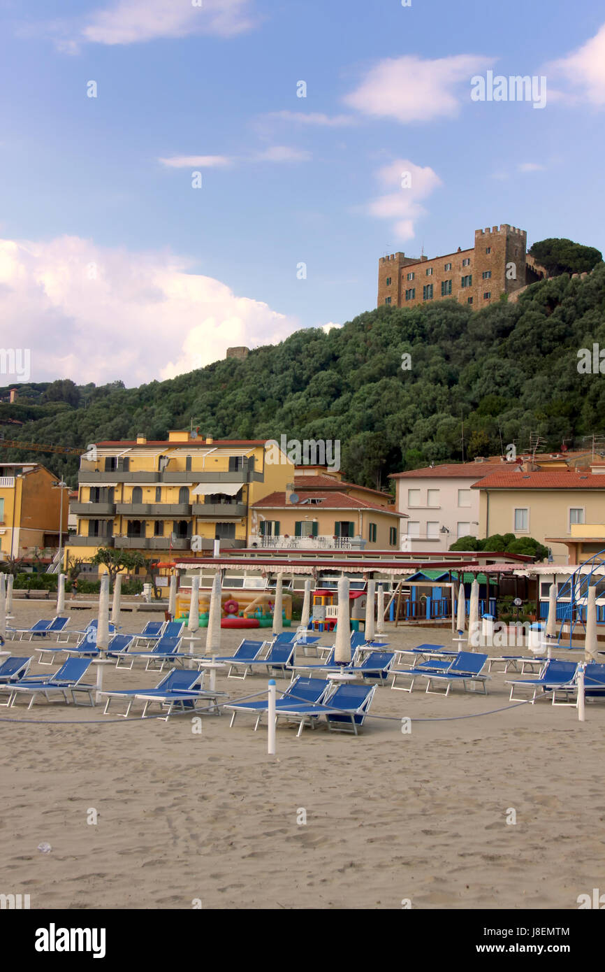 Plage, mer, la plage, mer, Toscane, spa, spring, médicinales Banque D'Images