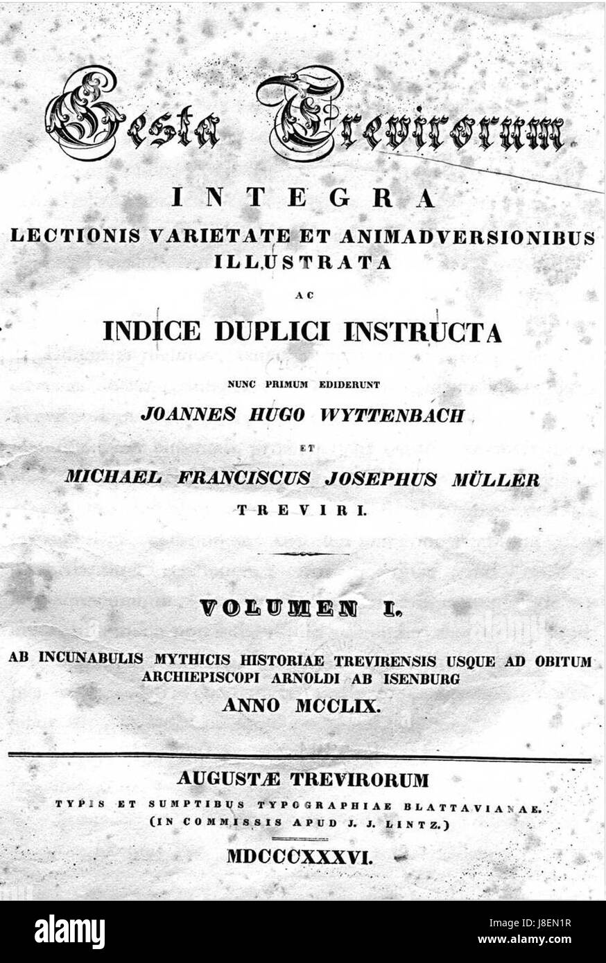 GestaTreverorum Banque D'Images