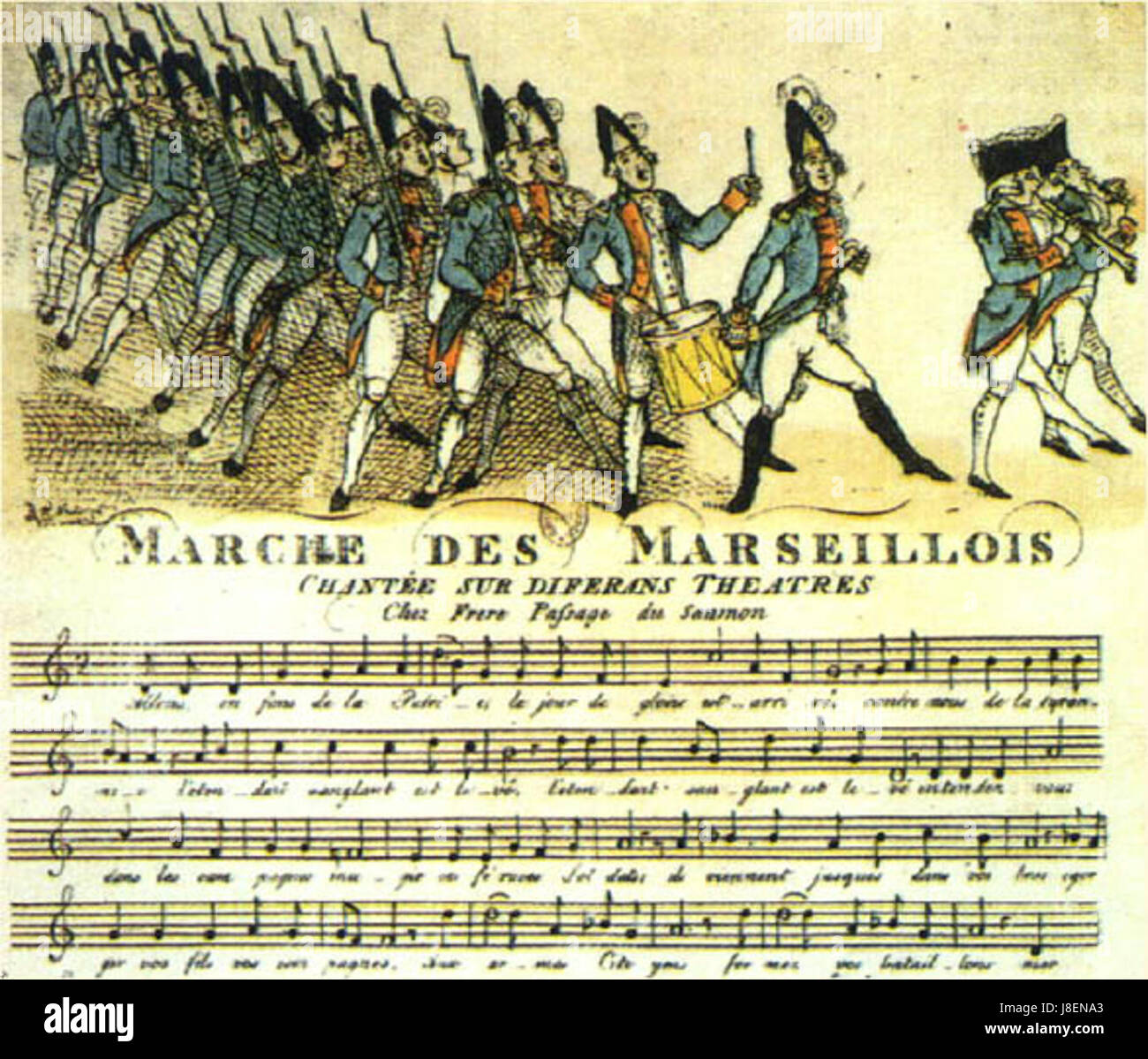 Marche des marseillois Banque D'Images