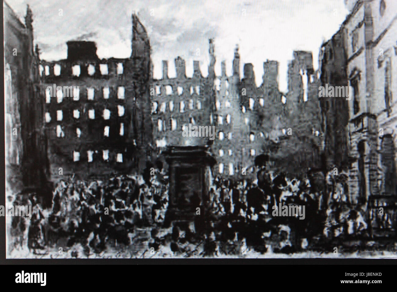 Grand feu d'Édimbourg par D O Hill Banque D'Images