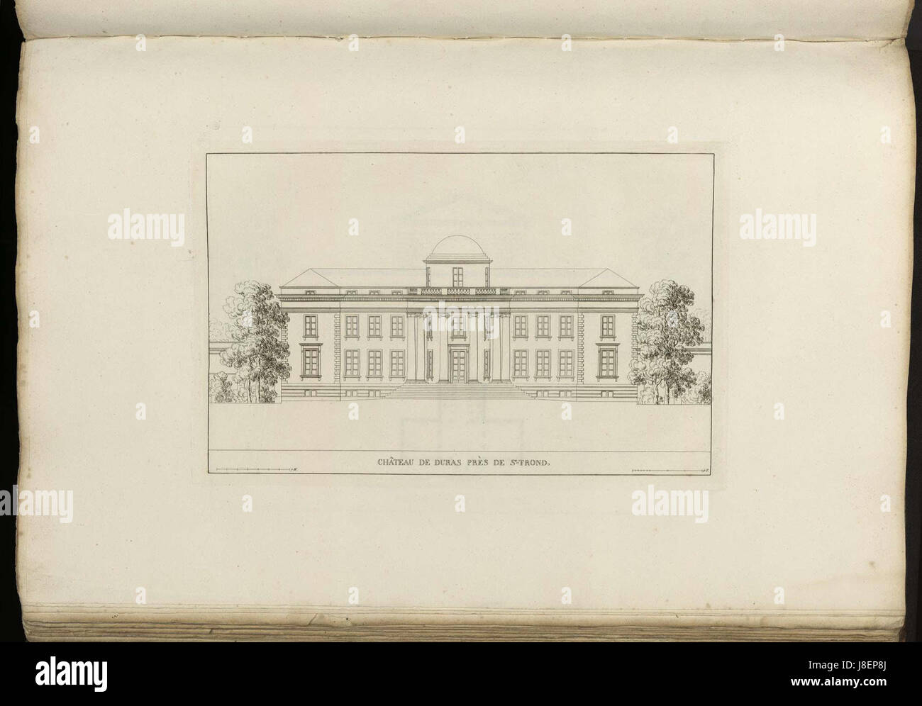 Goetghebuer 1827 Choix des monuments façade 051 Chateau Duras Koningslo-chanly Banque D'Images