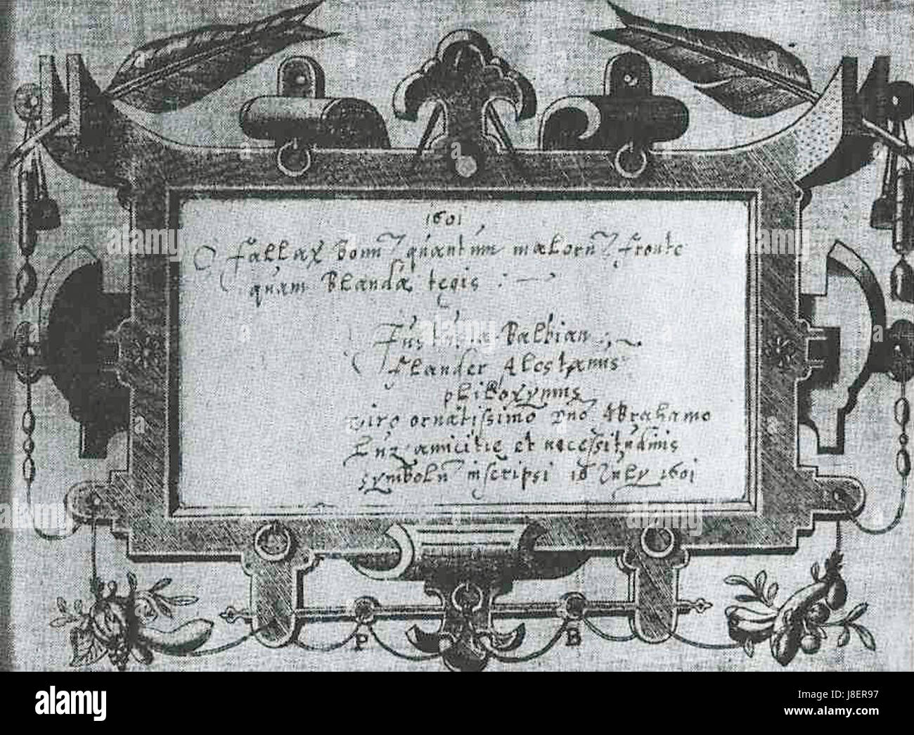 Handschrift Joost Balbian (1543 1616) Banque D'Images