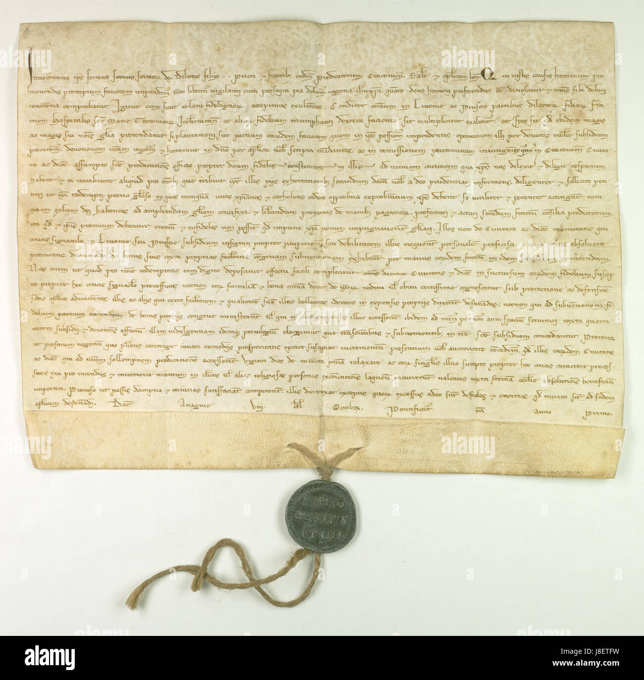 Innocenty poleca dominikanom krakowskim glosic IV n'krucjate Liwonii j'Prus Banque D'Images