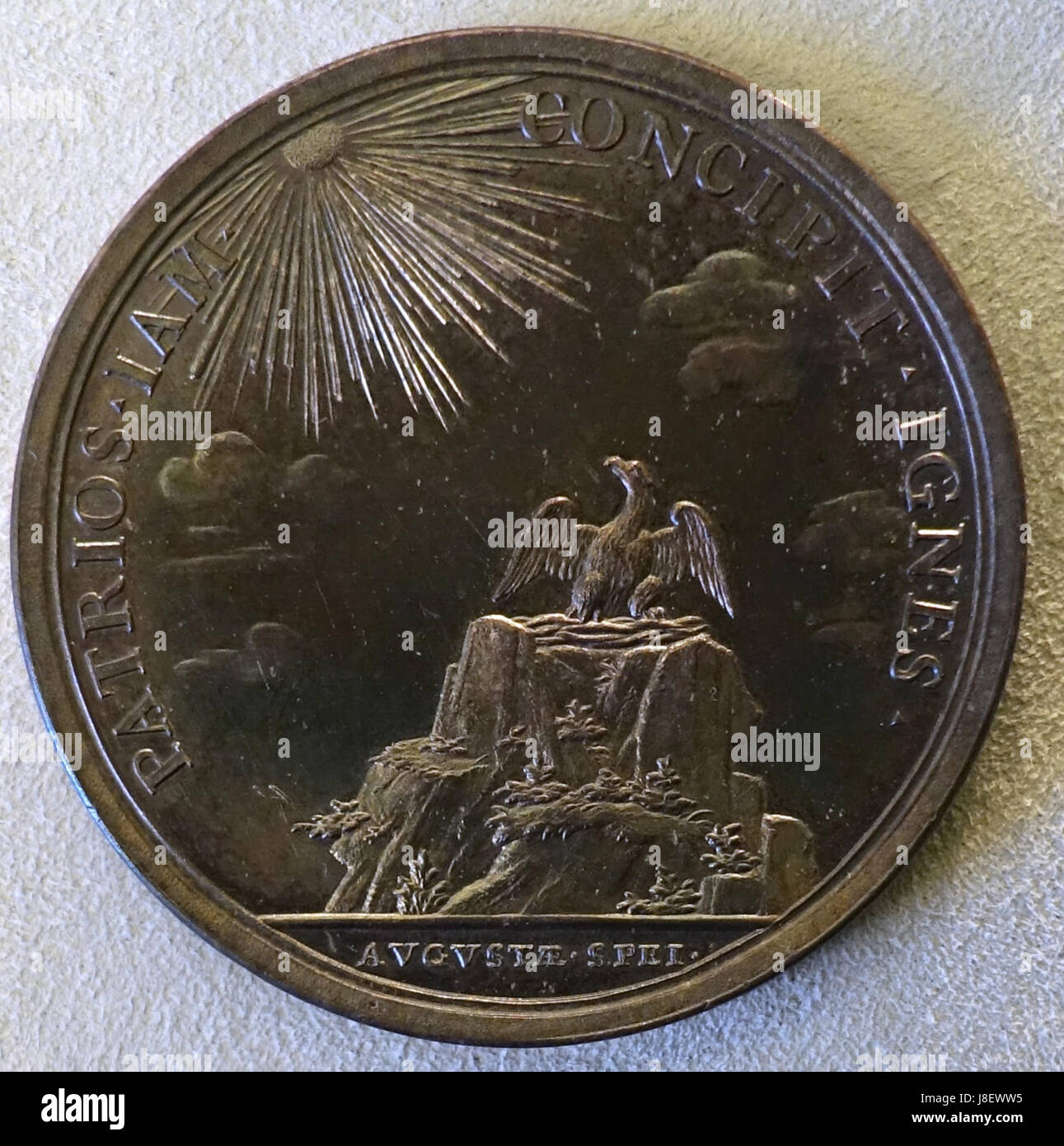 Une médaille représentant Kurprinz Friedrich Wilhelm Ier de Brandebourg-Prusse, peut-être créée vers 1696 par Raimund Falz. L'œuvre fait partie de la collection du Musée Bode. Banque D'Images