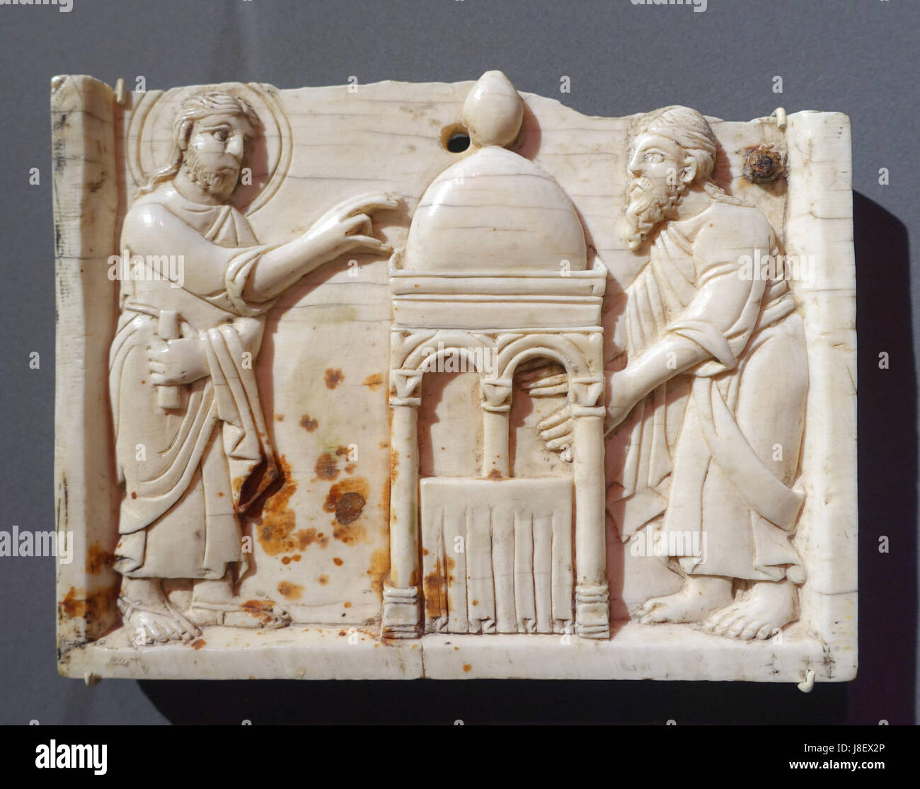 Dieu et Abraham, le sud de l'Italie, fin du xie siècle, de l'ivoire Musée Bode DSC03611 Banque D'Images