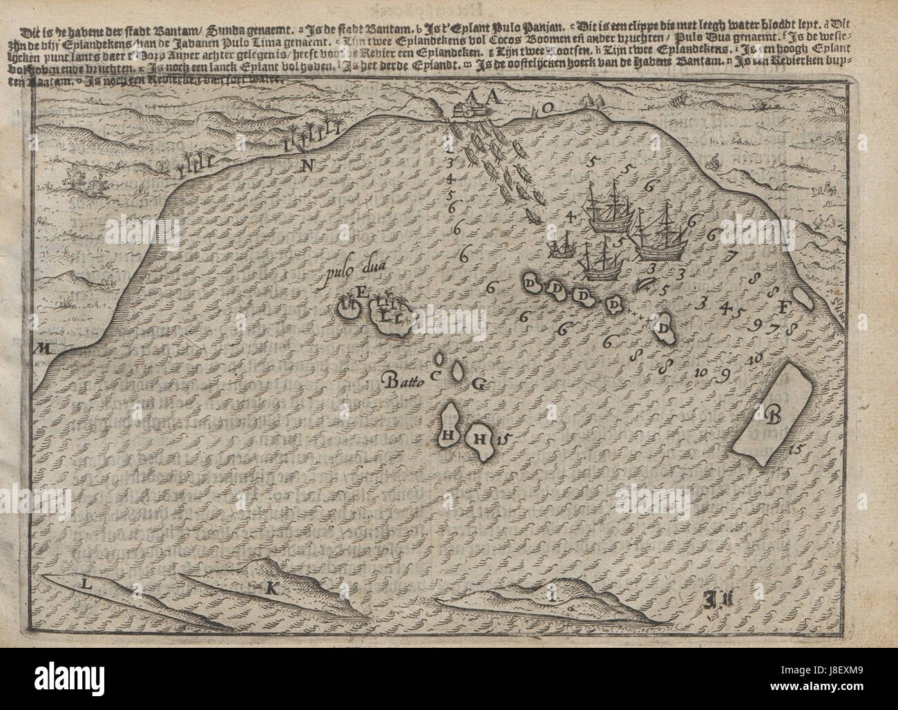L'Historie van Indien est un ouvrage historique publié en 1617, centré sur l'histoire de l'Inde. Cette version est hébergée à l'Université Radboud à Nimègue et est un texte historique important. Banque D'Images
