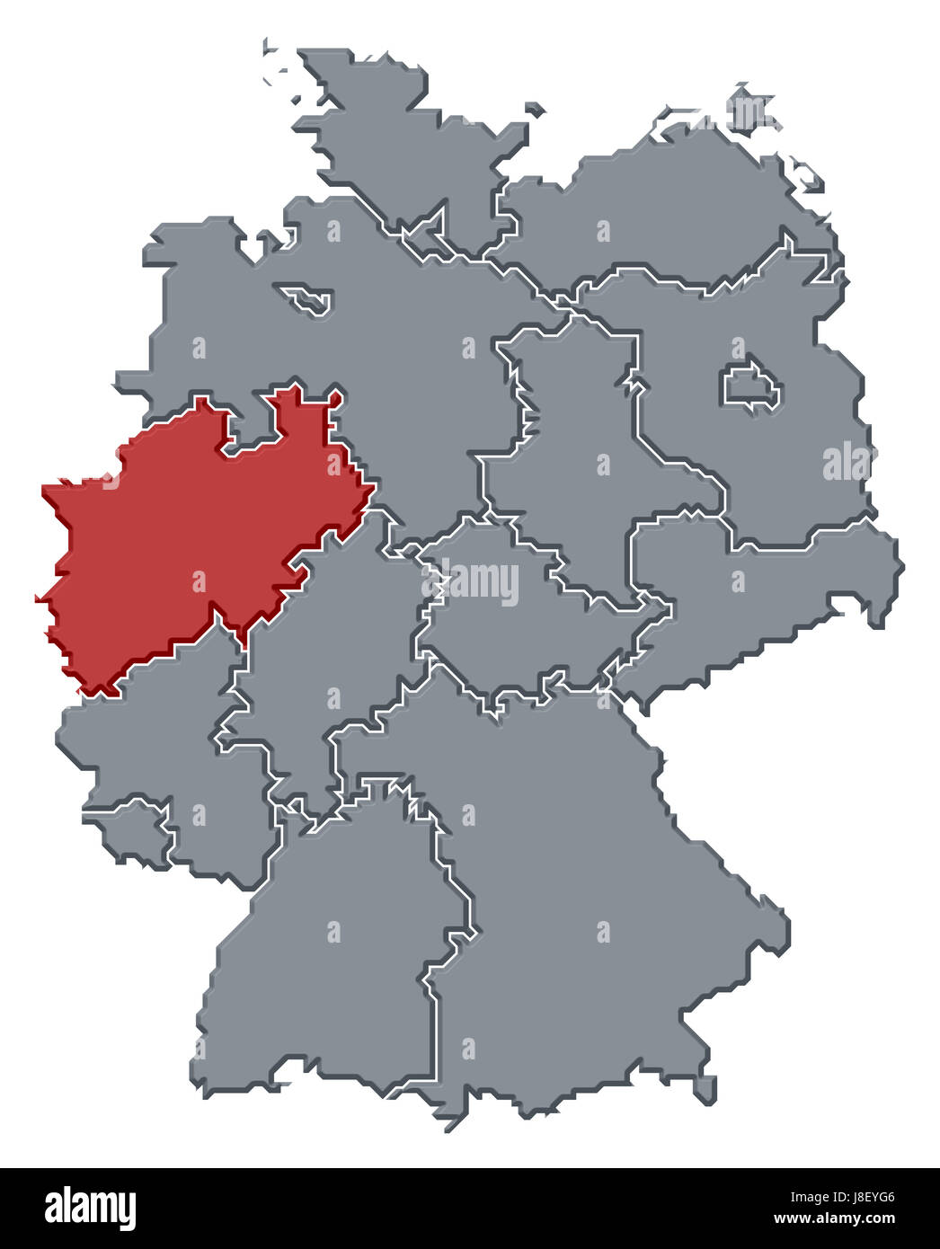 Allemagne, République fédérale allemande, la carte, atlas, carte du monde, profil, Banque D'Images
