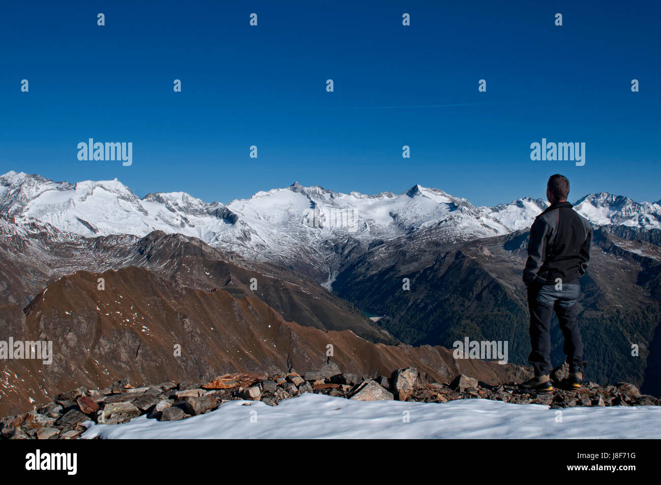 Montagne, randonnée pédestre, randonnée, randonnée, le Tyrol du sud, vallée, montagne, glacier Banque D'Images