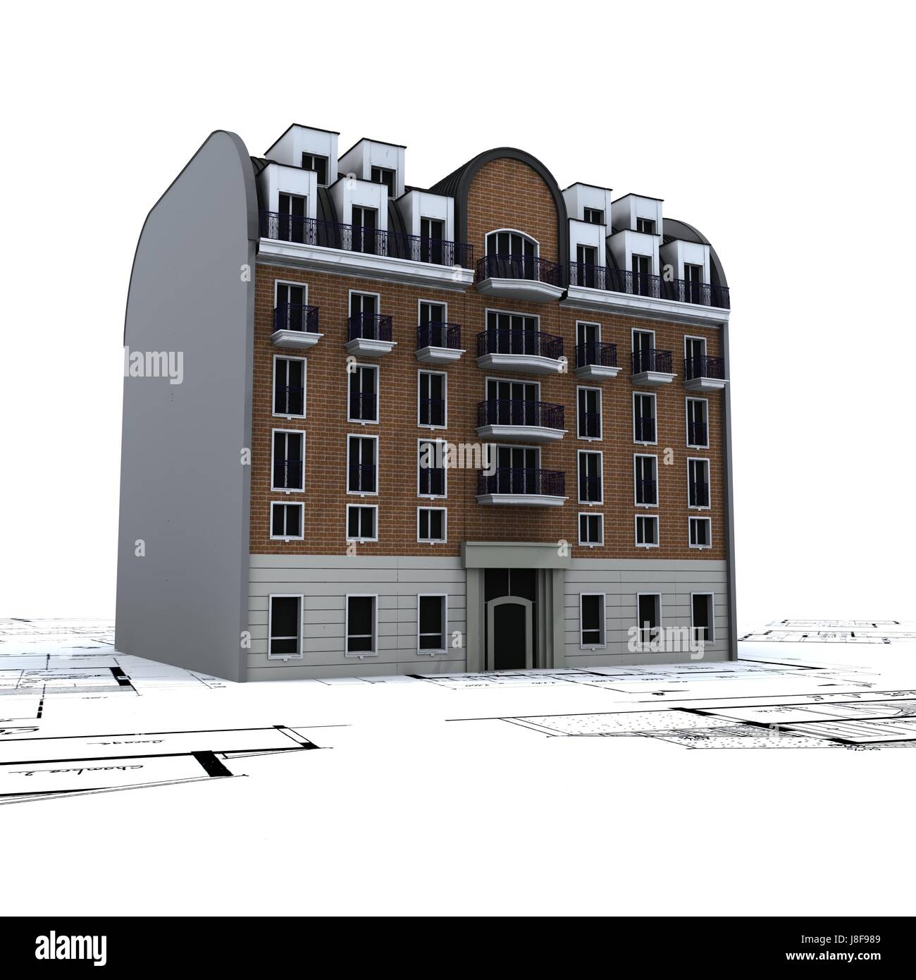 Bâtiment, maison, ville, village, composition, modèle, design, projet, concept, Banque D'Images