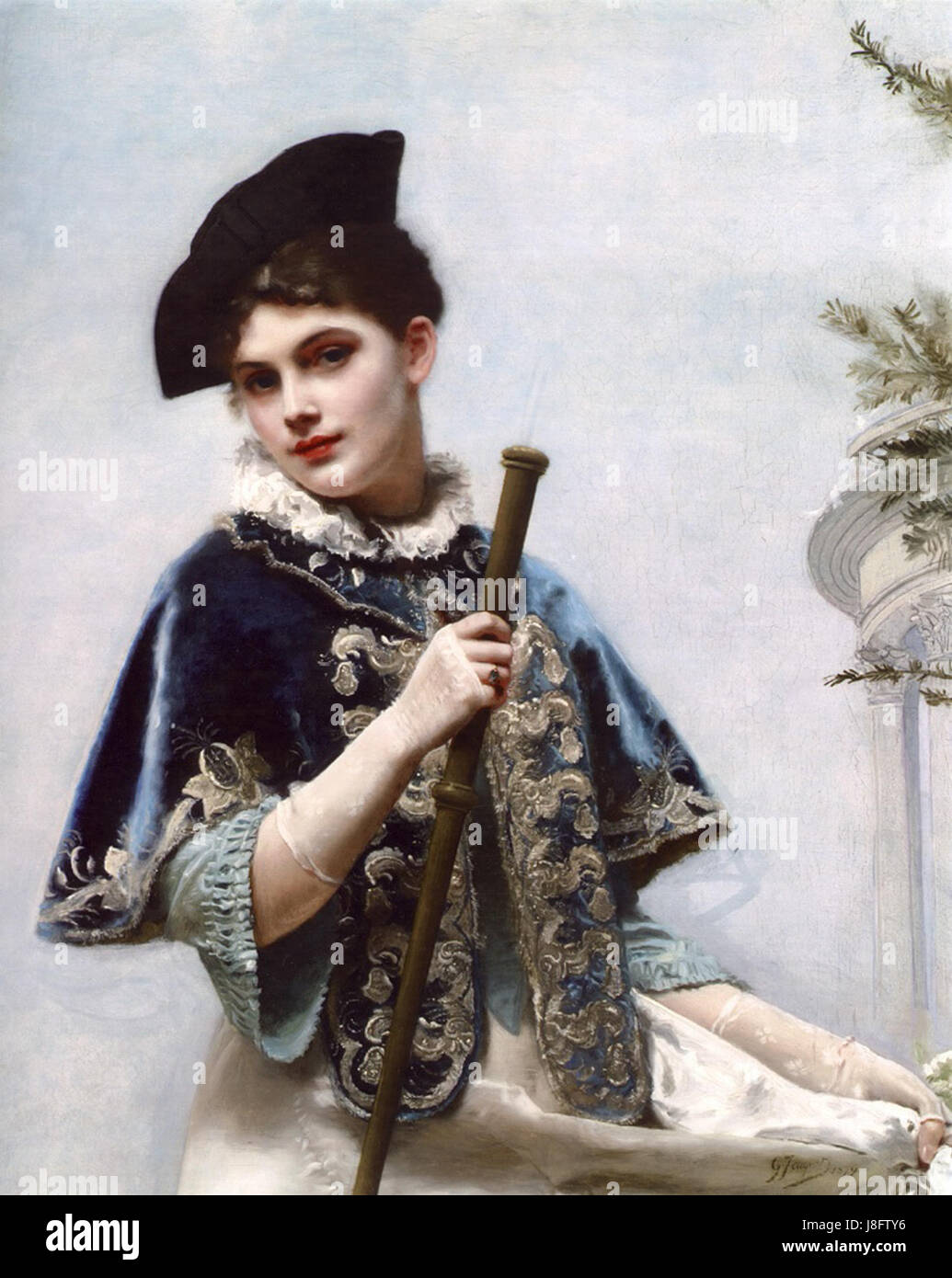 Ce portrait, connu sous le nom de 'Jacquet Noble Lady', représente une noble représentée de manière élégante et raffinée, mettant en valeur la mode et le style aristocratiques de l'époque. Banque D'Images