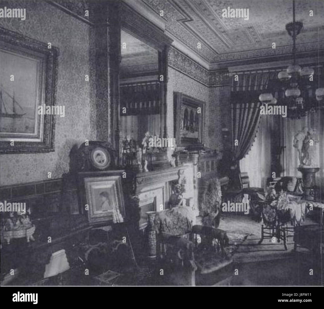 Glenview Mansion parlour par Edward Bierstadt Banque D'Images