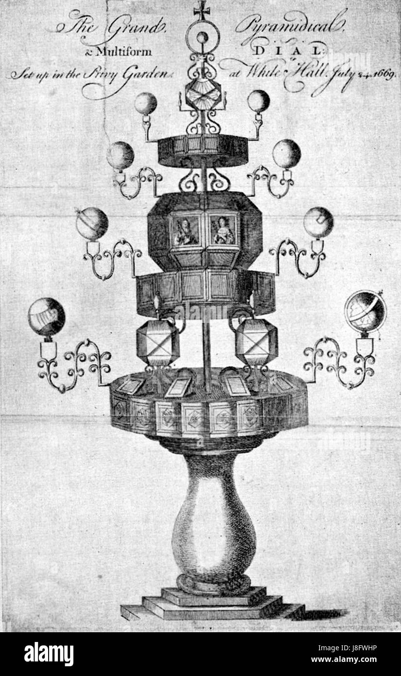 Le cadran solaire du roi est un élément historique du Whitehall Palace à Londres, construit à l'origine au 17ème siècle. Il a été conçu pour marquer le passage du temps, offrant à la fois un élément fonctionnel et décoratif au parc du palais. Banque D'Images Le cadran solaire du roi est un élément historique du Whitehall Palace à Londres, construit à l'origine au 17ème siècle. Il a été conçu pour marquer le passage du temps, offrant à la fois un élément fonctionnel et décoratif au parc du palais. Banque D'Images