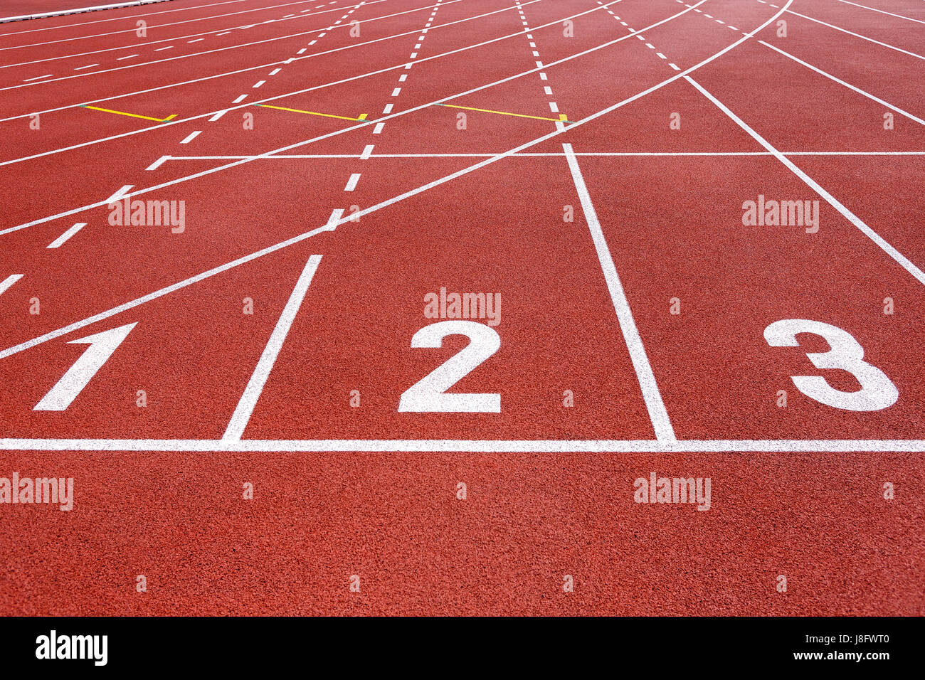Début d'une piste de course Banque D'Images