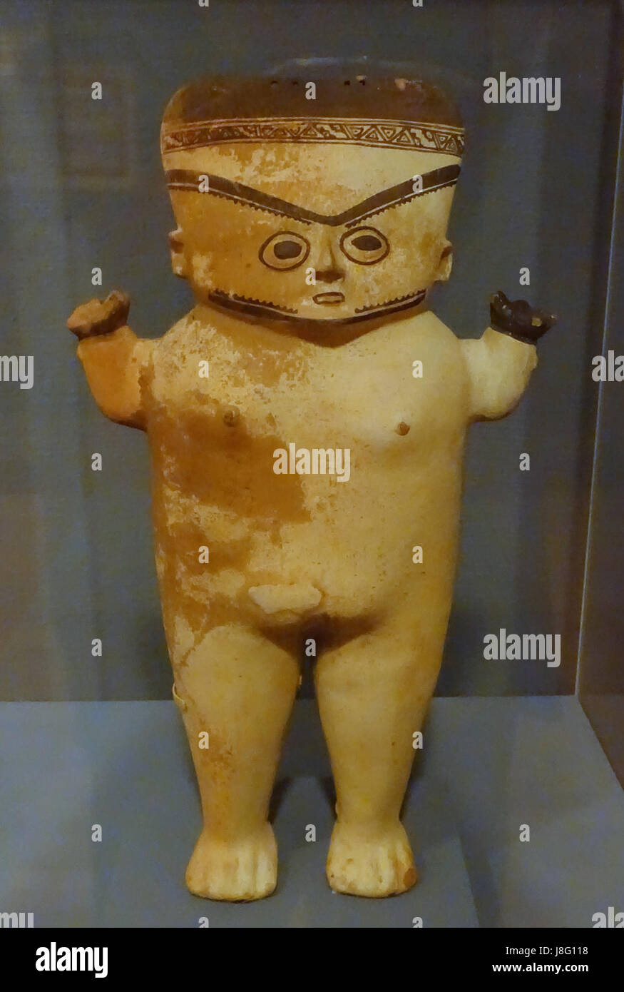 Figurine Femmes, Pérou, Chancay, central coast, ch. 1100 1470 AD, creamware avec slip glaze Krannert Art Museum, UIUC DSC06418 Banque D'Images Figurine Femmes, Pérou, Chancay, central coast, ch. 1100 1470 AD, creamware avec slip glaze Krannert Art Museum, UIUC DSC06418 Banque D'Images