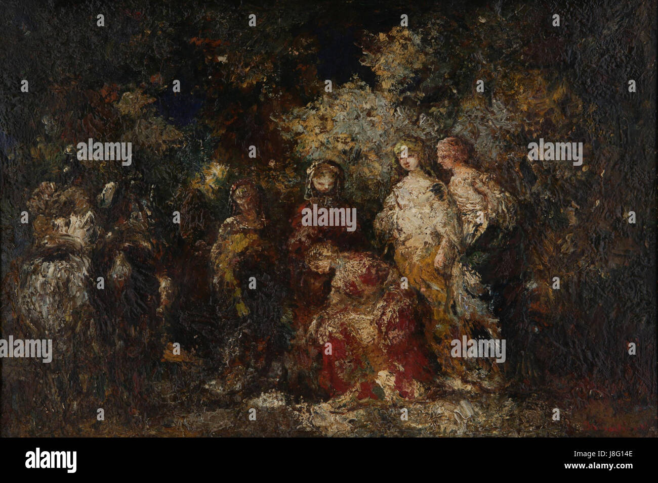 La Révérence Adolphe Joseph Thomas Monticelli Banque D'Images