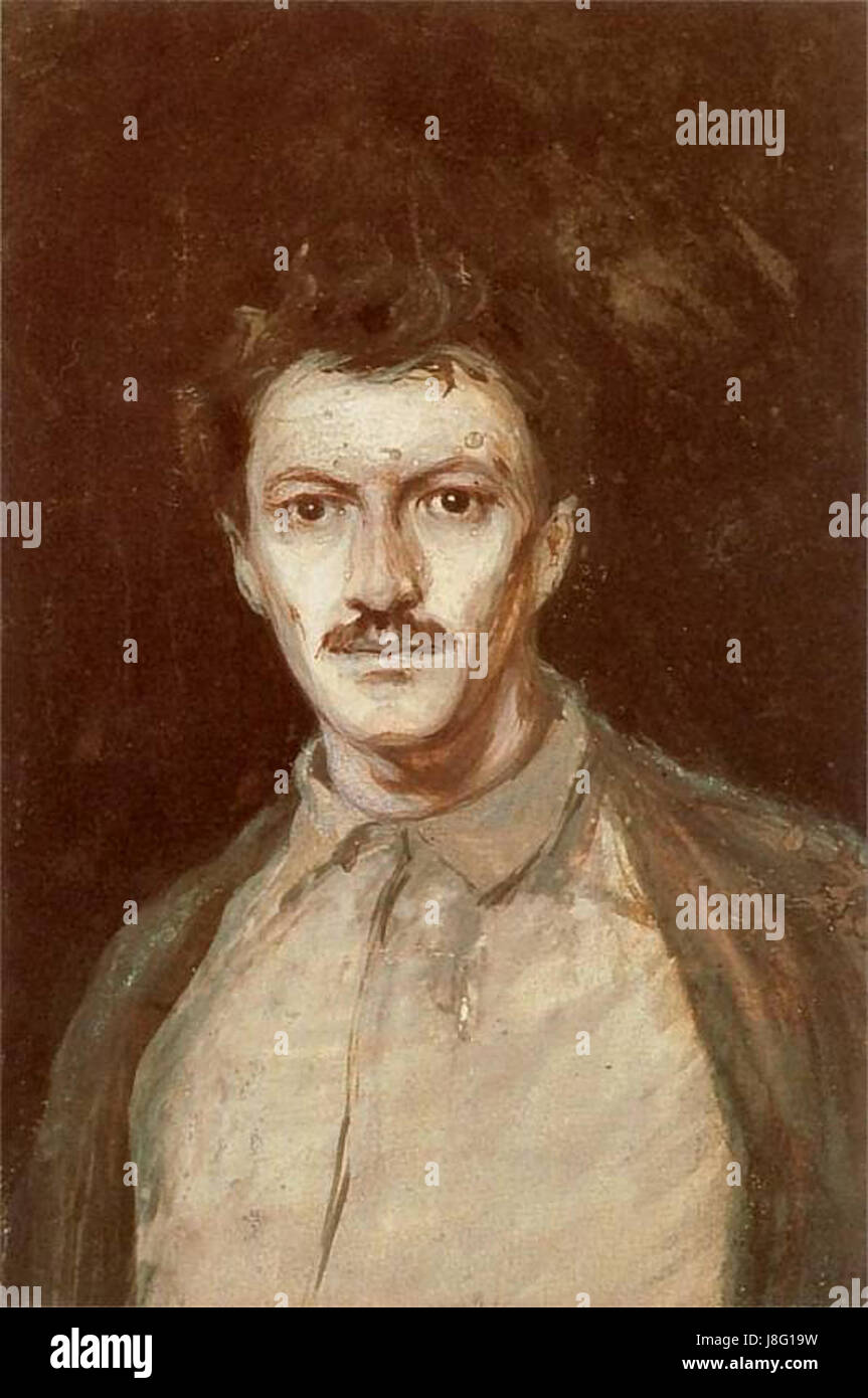 Ludwik de Laveaux Autoportret w 1893 1894 popiersiu Banque D'Images