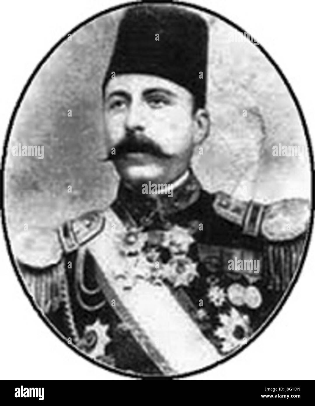 Mirliva Osman Pacha, un chef militaire ottoman connu pour son rôle stratégique au XIXe siècle, en particulier pendant la guerre de Crimée. Banque D'Images