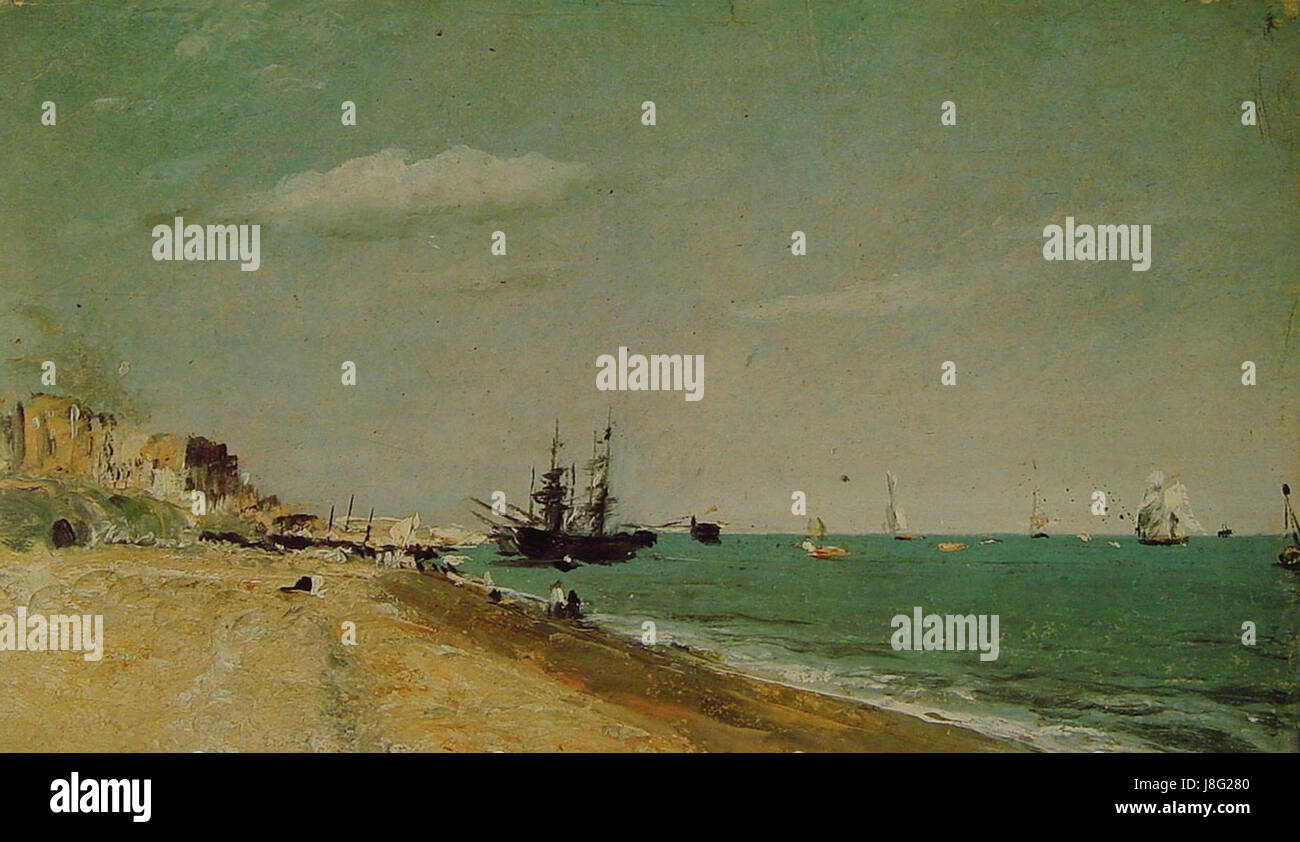 John Constable était un peintre romantique anglais, connu pour ses peintures de paysages, en particulier « The Hay Wain ». Ses œuvres capturent la campagne anglaise et sont célébrées pour leur attention à la nature et aux détails. Banque D'Images