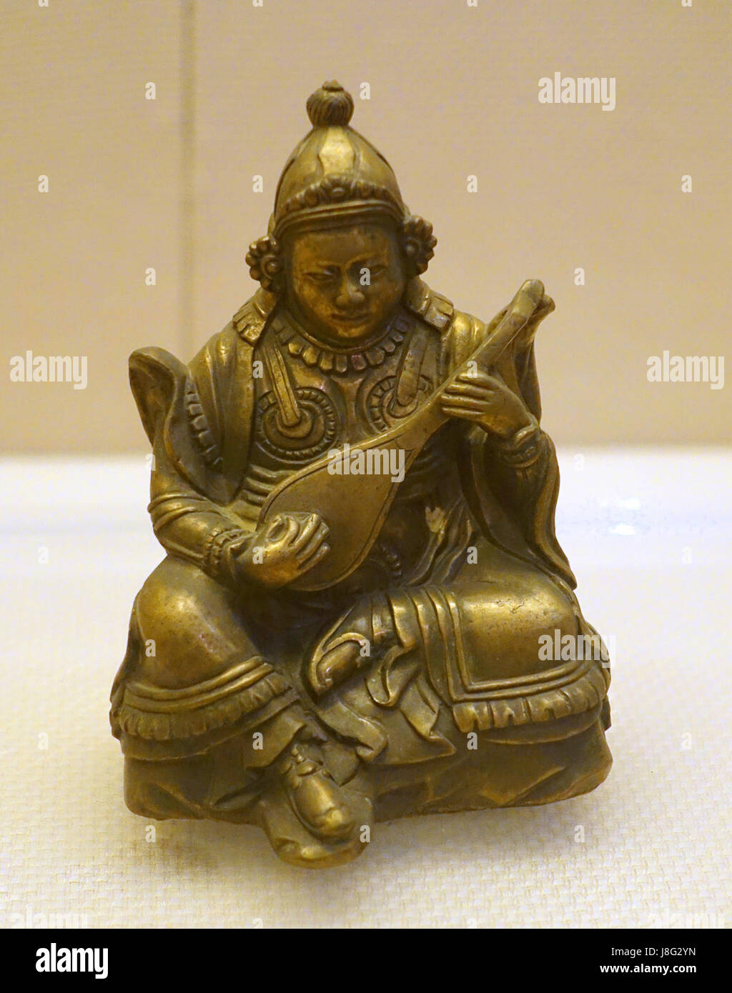 Dhrtarastra, Tibet, 1644 AD 1911, cuivre doré Musée Provincial du Sichuan Chengdu, Chine DSC04419 Banque D'Images Dhrtarastra, Tibet, 1644 AD 1911, cuivre doré Musée Provincial du Sichuan Chengdu, Chine DSC04419 Banque D'Images