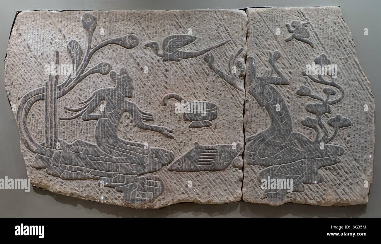 Dieux jouant aux échecs, mis au jour à partir de Xinjin, Sichuan, de la dynastie des Han de l'Est, 25 220 AD, tuile tombe, pierres de l'Université de Sichuan Chengdu, Chine Musée DSC06286 Banque D'Images