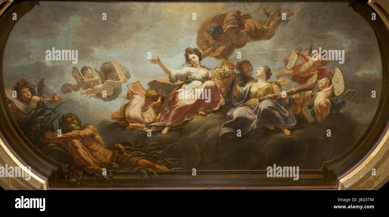 Jacques Ignace de Roore Mercure et Cérès Scaldis exhorte à service Antwerpia Banque D'Images